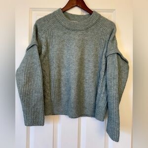 Madewell Wool Alpaca Blend Cable Knit Sweater Size Small